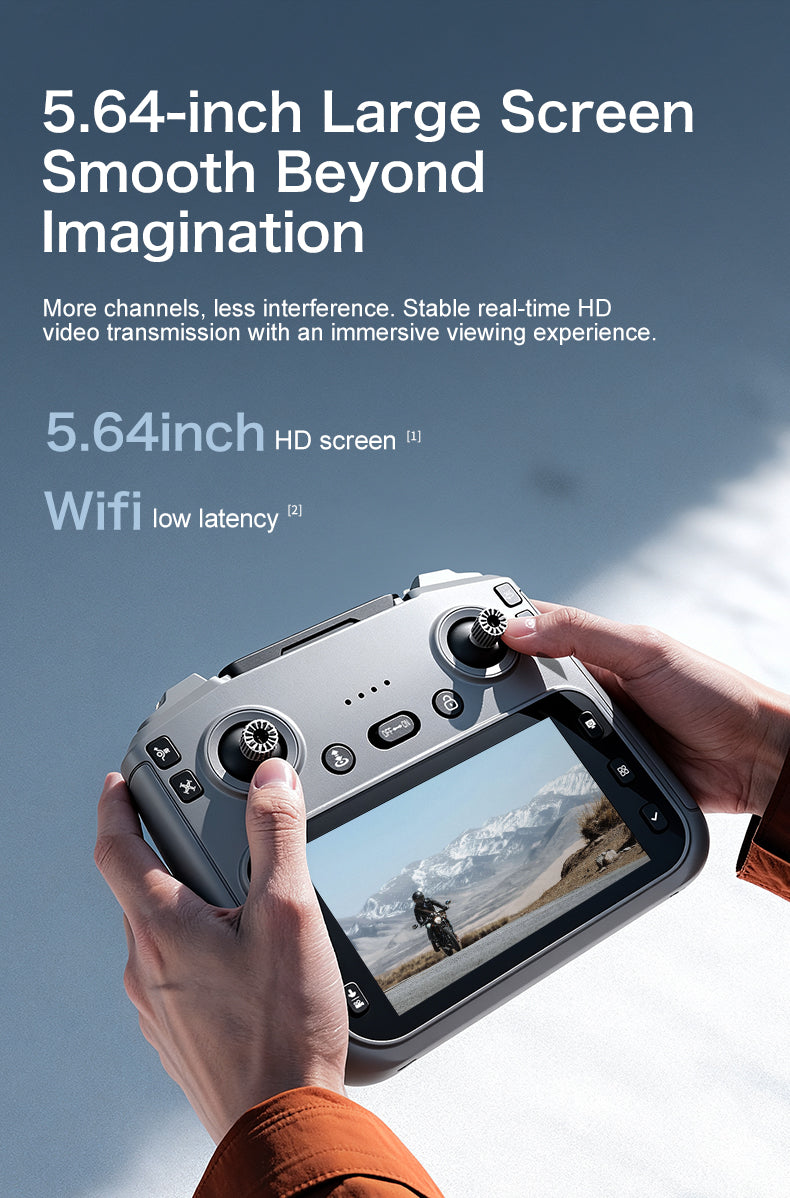 HFD GT50 obstacle-avoidance drone with 5.64" screen controller and Two Batteries