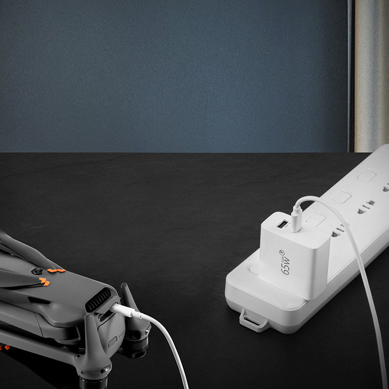 HFD 65W GaN Dual-Port Fast Charger | USB-C + USB-A