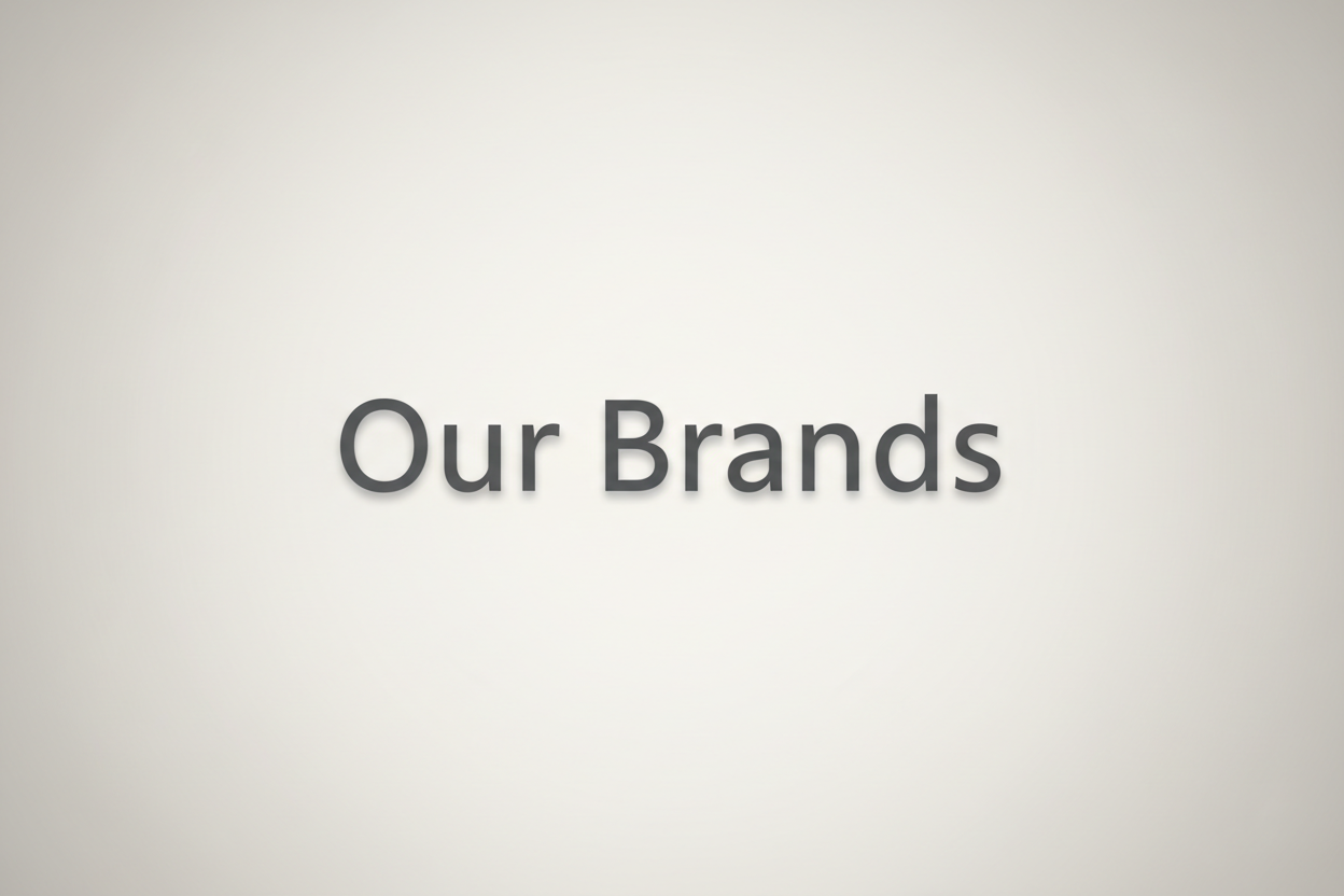 image with text "Our Brands" no ther text in image 
